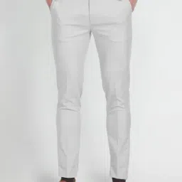 Arrow Grey Slim Fit Checks Trousers-picture-35