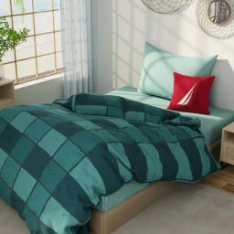 NAUTICA Hampton Green Satin Cotton 210 TC Single Comforter-image-39
