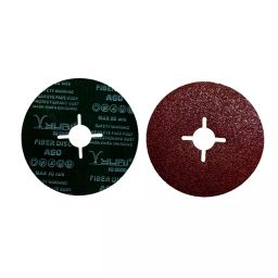 YURI Go Green 5 Inch /125 mm Diameter, 80 Grit , Bore size 22 mm Brown Circular Go Green Fibre Disc-image-53