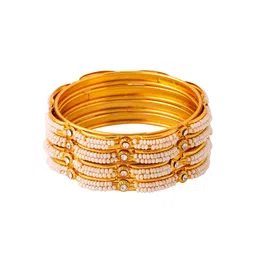 Anouk Set of 4 Pearl Studded Bangles image 3