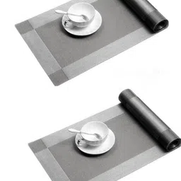 We3 2 - Pcs Grey Textured Table Placemats-11