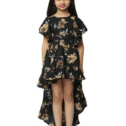 Wish little Flared Sleeve Crepe Fit & Flare Dress-image-84