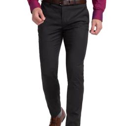 Park Avenue Brown Super Slim Fit Self Pattern Trousers-image-37