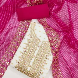 KALINI Embroidered Zari Unstitched Dress Material-picture-13