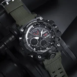 V2A Men Dial & Textured Straps Analogue and Digital Watch V2A-CS-1518-Green-01-144
