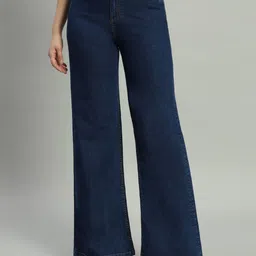 Mast & Harbour Women Wide Leg High-Rise Stretchable Jeans-picture-31
