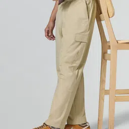 XYXX Men Relaxed Fit Cargos Trousers-image-6