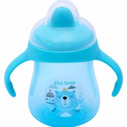 1st Step BPA Free Polypropylene Hard Spout Sipper With Twin Handles Blue - 250 ml-10