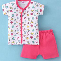 Ben Benny Single Jersey Half Sleeves Night Suit Toys Print -  Dark Pink-image-16