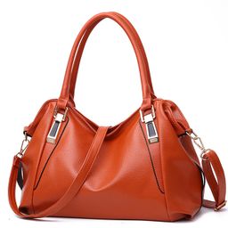 SYGA Women's Large Capacity Casual Crossbody Bag, One Shoulder Strap, Pu Leather Handbags(Orange)-10