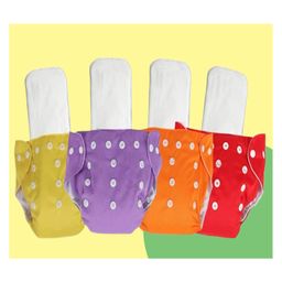 The Cheeky Kidzz Baby 4 Reusable Cloth Diaper Adjustable Diaper Nappies With 4 Bamboo Microfiber Insert Pads(Multi-color)-6