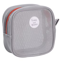 Uninest - Portable Versatile Travel Mesh Cosmetic Bag for Women (Grey)-image-97