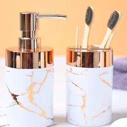 Voncasa Marble Bathroom Set - White-picture-7