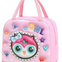 Butterthief 3D Owl Printed Insulated Leak Proof Lunch Box Bag for School Kids - Color May Vary-image-22