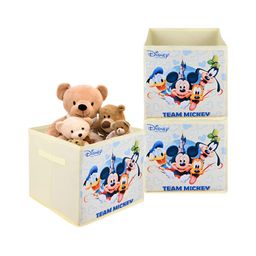 YK Cream-Coloured & Blue 3 Pieces Disney Team Printed Multi-Utility Organisers-image-6