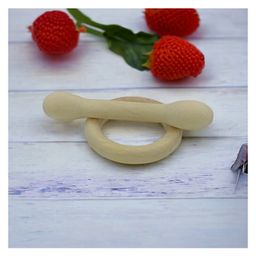 neemtoys Immunity Boosting Neem Wooden Teethers of Shapes - Dumbbell & Ring image 2