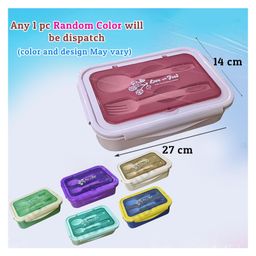 FunBlast Lunch Box with Spoon and Fork  Blue image 3
