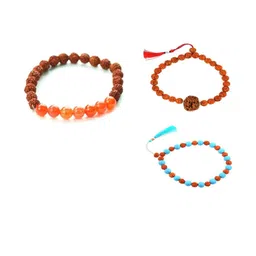 Divine souvenirs Unisex Set Of 3 Artificial Beaded Elasticated Bracelets-image-67
