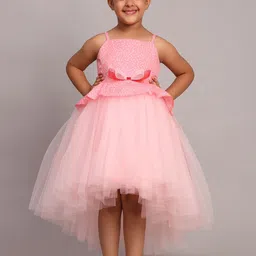 Toy Balloon kids Girls High -Low Fit & Flare Midi Dress-image-75