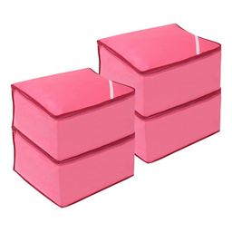 prettykrafts Pink Set of 4 Regular Drawer Organiser Organisers-28