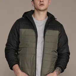 Roadster Men Colourblocked Lightweight Puffer Jacket-picture-33