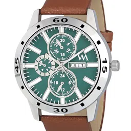 WM Men Green Analogue Leather Watch AWC-025bys-image-76