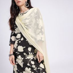 Anouk Rustic Floral Printed Straight Kurta With Trousers & Dupatta-15