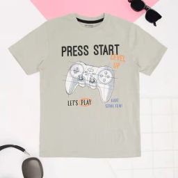 Pantaloons Junior Bluewash Grey T-Shirt-image-35