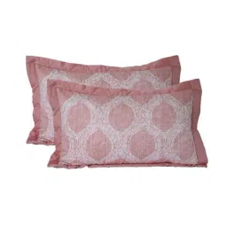 Maspar Cyma Coral Pink 100% Cotton 120 TC Pillow Shams - Set of 2-15