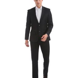 Arrow Black Notched Lapel 2-Piece Suit-image-48