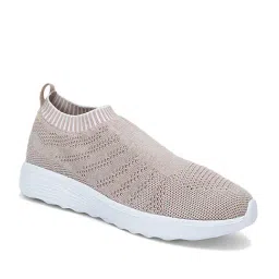 North Star by Bata Women's Bart Beige Slip-On Sneakers-image-4