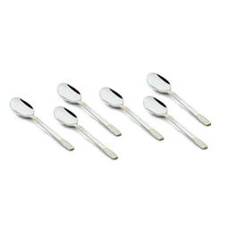 FnS Celebration Silver & Gold Stainless Steel Tea Spoon - Set of 6-25