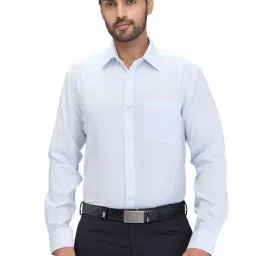 Park Avenue Blue Regular Fit Texture Shirt-image-66