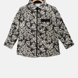 TONYBOY Boys Brown Regular Fit Printed Casual Shirt-image-1