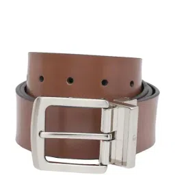 United Colors of Benetton Benes Brown & Black Leather Reversible Belt for Men-picture-5
