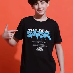 Li'L Tomatoes Black Graphic Regular Fit T-Shirt-image-95