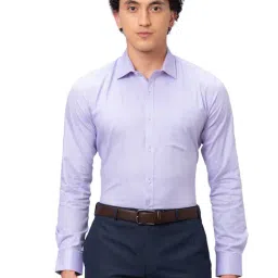 Park Avenue Violet Cotton Slim Fit Shirt-picture-4