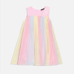 Allen Solly Girls Pink Cotton Self Dress-image-8