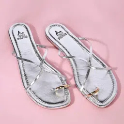 Tao Paris Women's Rihana Silver Toe Ring Sandals-picture-10