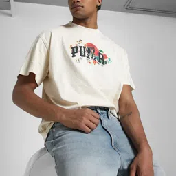 Puma Dunked In Florals Printed Pure Cotton Basketball T-Shirt-image-19