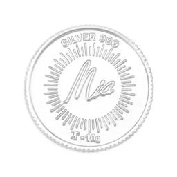 Mia by Tanishq Lotus 999 10gm Silver Coin-image-89