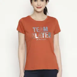 Ajile by Pantaloons Rust Cotton Printed T-Shirt-image-87