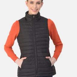 Woodland Black Quilted Jacket-image-66