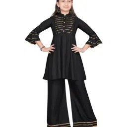 Aarika Kids Black Cotton Self Pattern Suit Sets-image-30