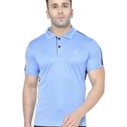 Chkokko Sky Blue Regular Fit Polo T-Shirt-image-52
