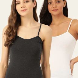 Lady Lyka Multicolor Cotton Camisole (Pack of 2)-image-73