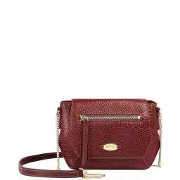 Hidesign Red Textured Medium Sling Handbag-picture-39