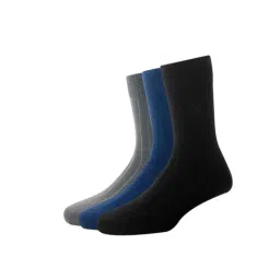 Louis Philippe Multicolor Cotton Socks (Pack of 3)-image-68