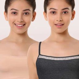 Enamor Beige & Black Non-Wired Non-Padded Beginner's Bra - PO2-image-46