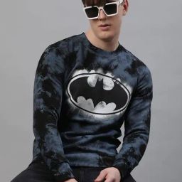Free Authority Grey Slim Fit Batman Printed Sweatshirt-picture-11